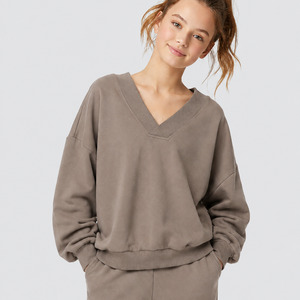 Studio Essentials French Terry Oversized V-Neck