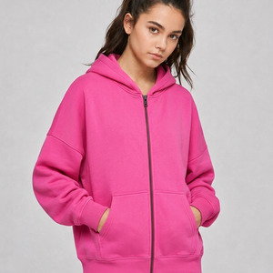 Studio Essentials Oversized Drop Shoulder Zip Hoodie