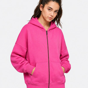 Studio Essentials Oversized Drop Shoulder Zip Hoodie