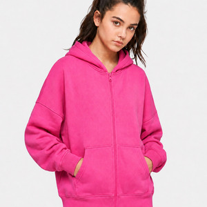 Studio Essentials Oversized Drop Shoulder Zip Hoodie