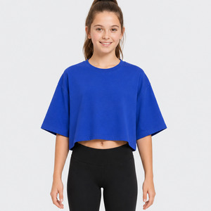 Studio Essentials Oversized Drop Shoulder Crop T-Shirt