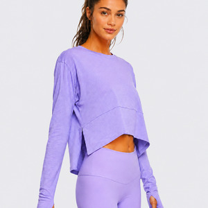 Studio Essentials Crop Hi Low Long Sleeve