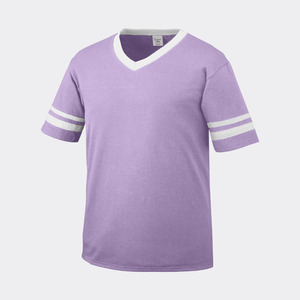 Unisex Sleeve Stripe V-Neck T-Shirt