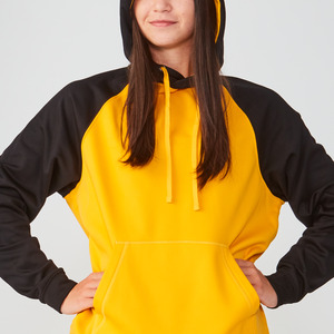 Adult Unisex Polyester Fleece Two Tone Hoodie